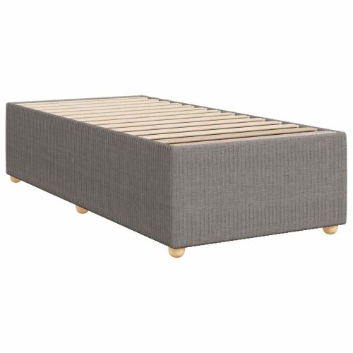 Boxspring krevet s madracem Sivosmeđa 90 x 190 cm Tkanina - Sivosmeđa 90 x 190 cm Prošiveno gumbima Cijena