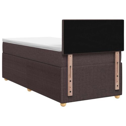 Boxspring krevet s madracem Tamno smeđa 90 x 200 cm Tkanina - Tamno smeđa 90 x 200 cm Prošiveno gumbima Cijena