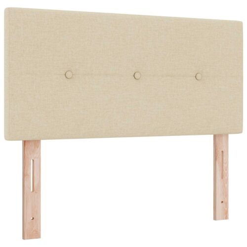 Boxspring krevet s madracem Krem 90 x 200 cm Tkanina - Krem 90 x 200 cm Prošiveno gumbima Cijena