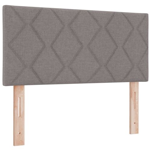Boxspring krevet s madracem Sivosmeđa 90 x 200 cm Tkanina - Sivosmeđa 90 x 200 cm Dizajn s rombovima Cijena