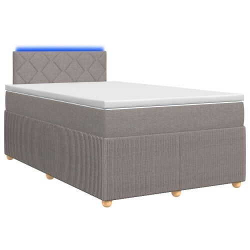 Boxspring krevet s madracem Sivosmeđa 120 x 190 cm Tkanina - Sivosmeđa 120 x 190 cm Dizajn s rombovima Cijena