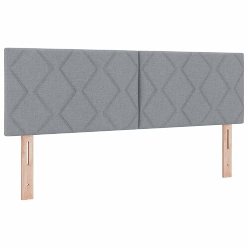 Boxspring krevet s madracem Svjetlosiva 140 x 190 cm Tkanina - Svjetlosiva 140 x 190 cm Dizajn s rombovima Cijena