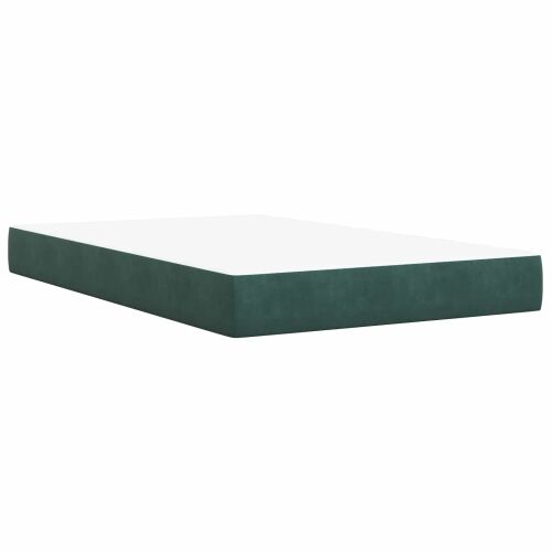 Boxspring krevet s madracem Tamnozelena 120 x 190 cm Baršun - Tamnozelena 120 x 190 cm Kristal s dugmadima Cijena