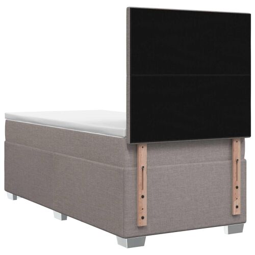 Boxspring krevet s madracem Sivosmeđa 90 x 190 cm Tkanina - Sivosmeđa 90 x 190 cm Dizajn s rombovima Cijena