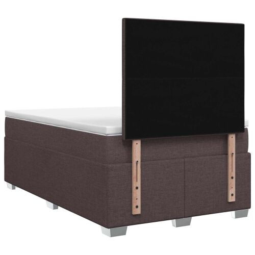 Boxspring krevet s madracem Tamno smeđa 120 x 190 cm Tkanina - Tamno smeđa 120 x 190 cm Prošiveno gumbima Cijena