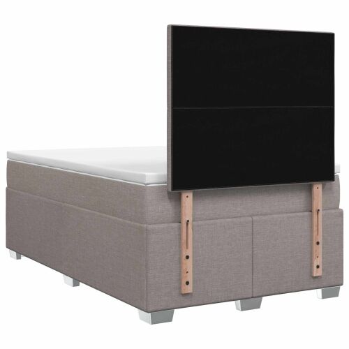 Boxspring krevet s madracem Sivosmeđa 120 x 190 cm Tkanina - Sivosmeđa 120 x 190 cm Dizajn s rombovima Cijena