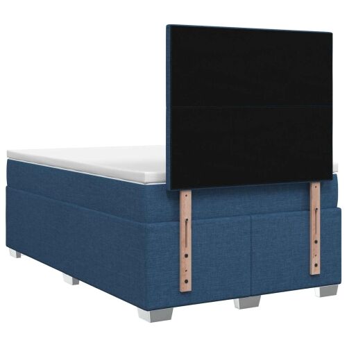 Boxspring krevet s madracem Plava 120 x 200 cm Tkanina - Plava 120 x 200 cm Prošiveno gumbima Cijena