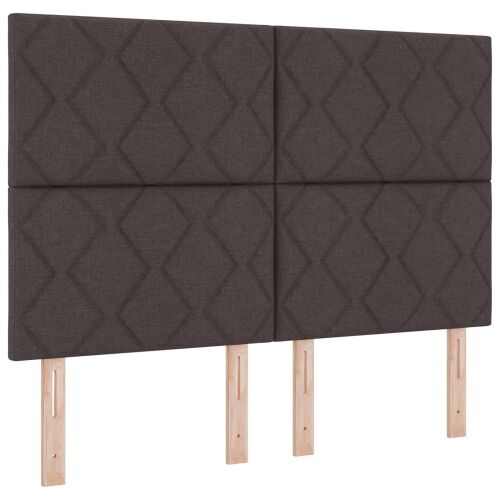 Boxspring krevet s madracem Tamno smeđa 160 x 200 cm Tkanina - Tamno smeđa 160 x 200 cm Dizajn s rombovima Cijena
