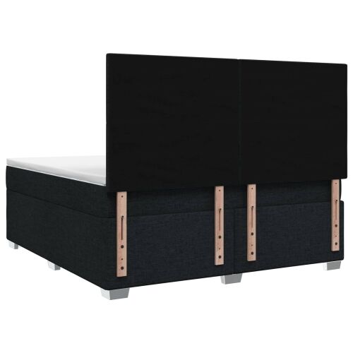 Boxspring krevet s madracem Crna 180 x 200 cm Tkanina - Crna 180 x 200 cm Prošiveno gumbima Cijena