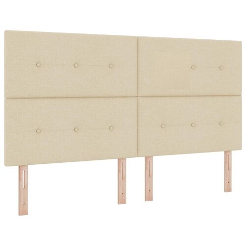 Boxspring krevet s madracem Krem 180 x 200 cm Tkanina - Krem 180 x 200 cm Prošiveno gumbima Cijena