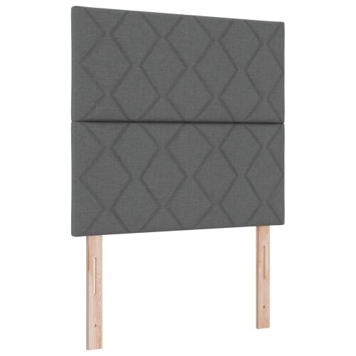 Boxspring krevet s madracem Tamnosiva Jjedan Tkanina - Tamnosiva Jjedan Dizajn s rombovima Cijena