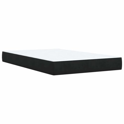 Boxspring krevet s madracem Crna 120 x 190 cm Baršun - Crna 120 x 190 cm Dizajn s rombovima Cijena