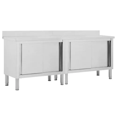 Radni stolovi s kliznim vratima 2 kom 200x50x(95-97)cm cm čelik - 200 x 50 x (95-97) cm 1 200 x 50 x (95-97) cm Cijena