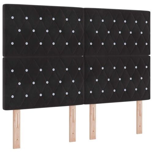 Boxspring krevet s madracem Crna 160 x 200 cm Baršun - Crna 160 x 200 cm Kristal s dugmadima Cijena