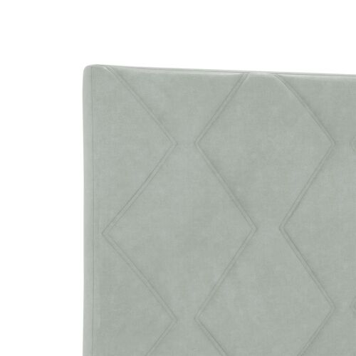 Boxspring krevet s madracem Svjetlosiva 160 x 200 cm Baršun - Svjetlosiva 160 x 200 cm Dizajn s rombovima Cijena