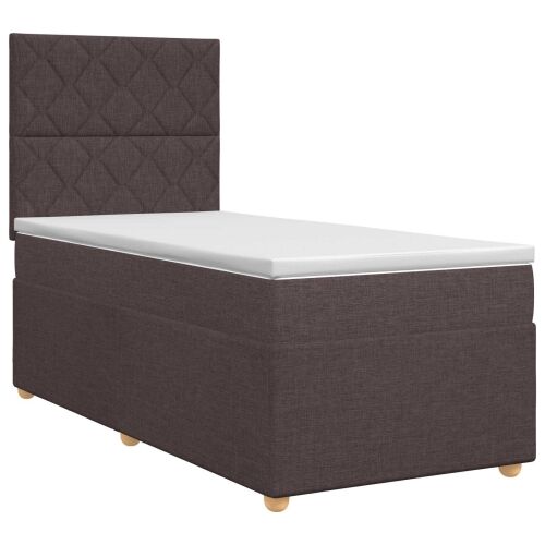 Boxspring krevet s madracem Tamno smeđa 80 x 200 cm Tkanina - Tamno smeđa 80 x 200 cm Dizajn s rombovima Cijena