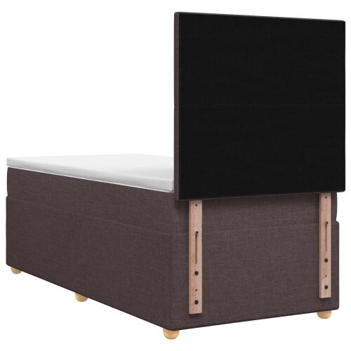 Boxspring krevet s madracem Tamno smeđa 90 x 190 cm Tkanina - Tamno smeđa 90 x 190 cm Prošiveno gumbima Cijena