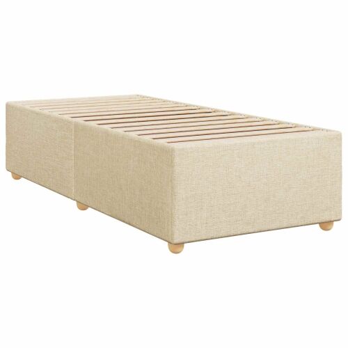 Boxspring krevet s madracem Krem 90 x 190 cm Tkanina - Krem 90 x 190 cm Dizajn s rombovima Cijena