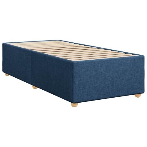 Boxspring krevet s madracem Plava 90 x 190 cm Tkanina - Plava 90 x 190 cm Dizajn s rombovima Cijena