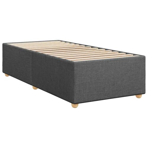 Boxspring krevet s madracem Tamnosiva 90 x 200 cm Tkanina - Tamnosiva 90 x 200 cm Dizajn s rombovima Cijena