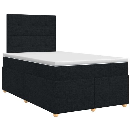 Boxspring krevet s madracem Crna 120 x 190 cm Tkanina - Crna 120 x 190 cm Prošiveno gumbima Cijena