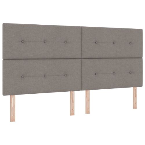Boxspring krevet s madracem Sivosmeđa 200 x 200 cm Tkanina - Sivosmeđa 200 x 200 cm Prošiveno gumbima Cijena
