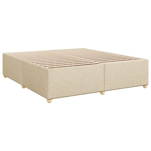 Boxspring krevet s madracem Krem 200 x 200 cm Tkanina - Krem 200 x 200 cm Dizajn s rombovima Cijena