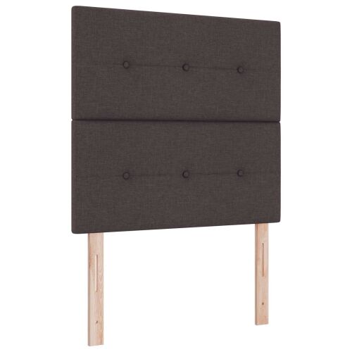 Boxspring krevet s madracem Tamno smeđa 100 x 200 cm Tkanina - Tamno smeđa 100 x 200 cm Prošiveno gumbima Cijena