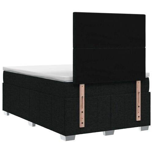 Boxspring krevet s madracem Crna 120 x 190 cm Tkanina - Crna 120 x 190 cm Dizajn s rombovima Cijena
