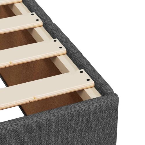 Boxspring krevet s madracem Tamnosiva 120 x 200 cm Tkanina - Tamnosiva 120 x 200 cm Dizajn s rombovima Cijena