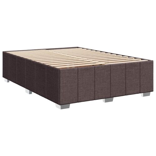 Boxspring krevet s madracem Tamno smeđa 160 x 200 cm Tkanina - Tamno smeđa 160 x 200 cm Dizajn s rombovima Cijena