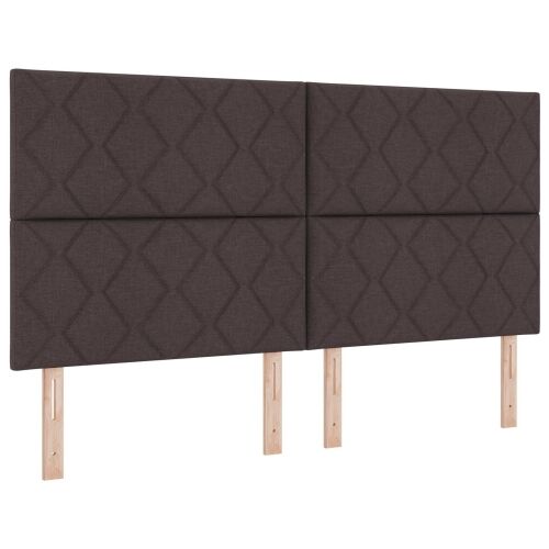Boxspring krevet s madracem Tamno smeđa 180 x 200 cm Tkanina - Tamno smeđa 180 x 200 cm Dizajn s rombovima Cijena