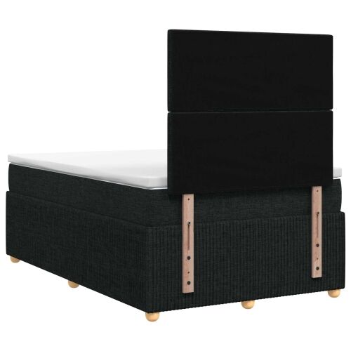 Boxspring krevet s madracem Crna 120 x 190 cm Tkanina - Crna 120 x 190 cm Prošiveno gumbima Cijena