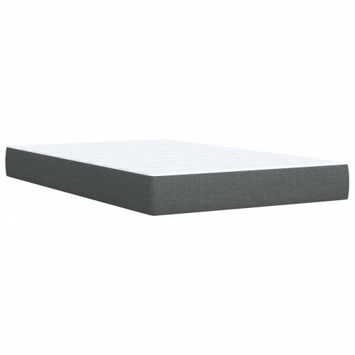 Boxspring krevet s madracem Tamnosiva 120 x 190 cm Tkanina - Tamnosiva 120 x 190 cm Dizajn s rombovima Cijena