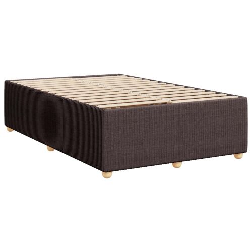 Boxspring krevet s madracem Tamno smeđa 120 x 200 cm Tkanina - Tamno smeđa 120 x 200 cm Prošiveno gumbima Cijena