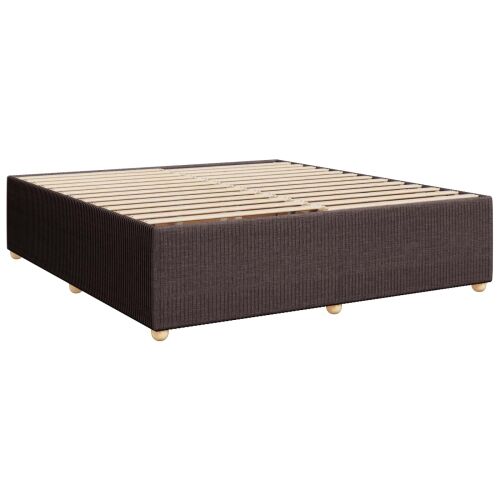 Boxspring krevet s madracem Tamno smeđa 180 x 200 cm Tkanina - Tamno smeđa 180 x 200 cm Dizajn s rombovima Cijena