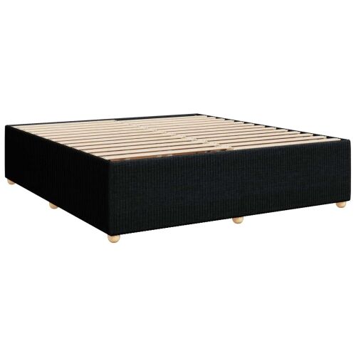 Boxspring krevet s madracem Crna 200 x 200 cm Tkanina - Crna 200 x 200 cm Prošiveno gumbima Cijena