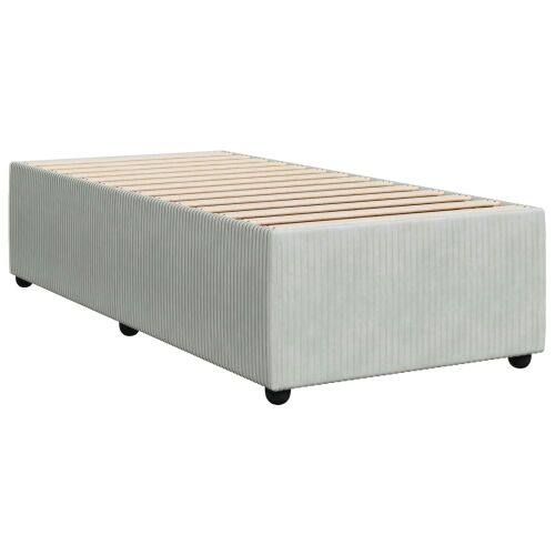 Boxspring krevet s madracem Svjetlosiva 100 x 200 cm Baršun - Svjetlosiva 100 x 200 cm Dizajn s rombovima Cijena