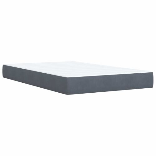 Boxspring krevet s madracem Tamnosiva 120 x 200 cm Baršun - Tamnosiva 120 x 200 cm Kristal s dugmadima Cijena