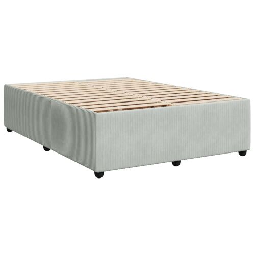 Boxspring krevet s madracem Svjetlosiva 160 x 200 cm Baršun - Svjetlosiva 160 x 200 cm Kristal s dugmadima Cijena