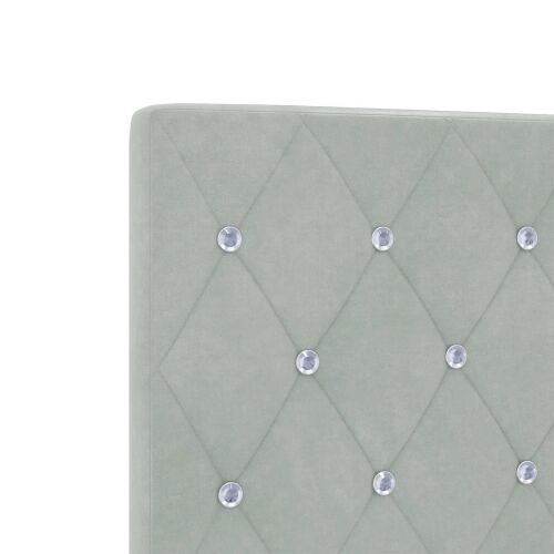 Boxspring krevet s madracem Svjetlosiva 160 x 200 cm Baršun - Svjetlosiva 160 x 200 cm Kristal s dugmadima Cijena