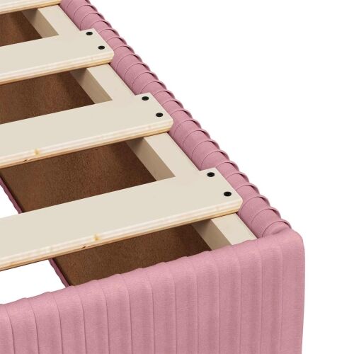 Boxspring krevet s madracem Ružičasta 160 x 200 cm Baršun - Ružičasta 160 x 200 cm Dizajn s rombovima Cijena