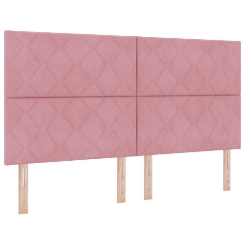 Boxspring krevet s madracem Ružičasta 180 x 200 cm Baršun - Ružičasta 180 x 200 cm Dizajn s rombovima Cijena