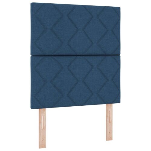 Boxspring krevet s madracem Plava 80 x 200 cm Tkanina - Plava 80 x 200 cm Dizajn s rombovima Cijena