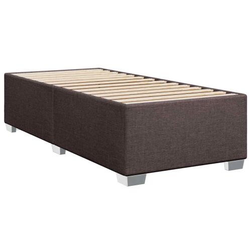 Boxspring krevet s madracem Tamno smeđa 90 x 190 cm Tkanina - Tamno smeđa 90 x 190 cm Prošiveno gumbima Cijena