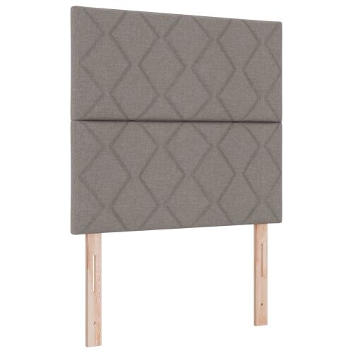 Boxspring krevet s madracem Sivosmeđa 90 x 190 cm Tkanina - Sivosmeđa 90 x 190 cm Dizajn s rombovima Cijena