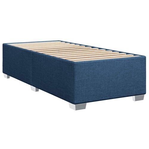 Boxspring krevet s madracem Plava 90 x 190 cm Tkanina - Plava 90 x 190 cm Dizajn s rombovima Cijena