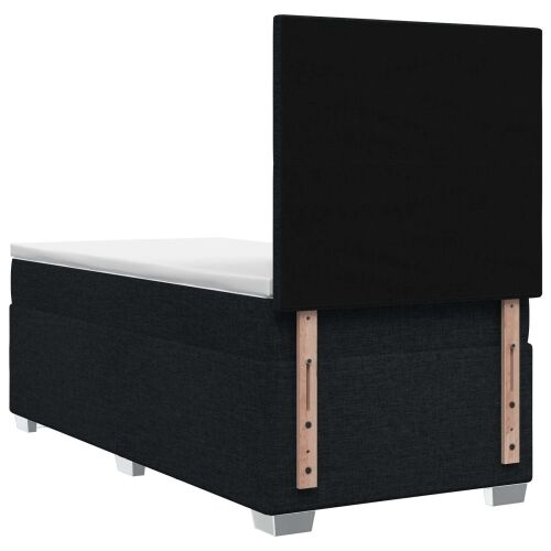 Boxspring krevet s madracem Crna 100 x 200 cm Tkanina - Crna 100 x 200 cm Prošiveno gumbima Cijena