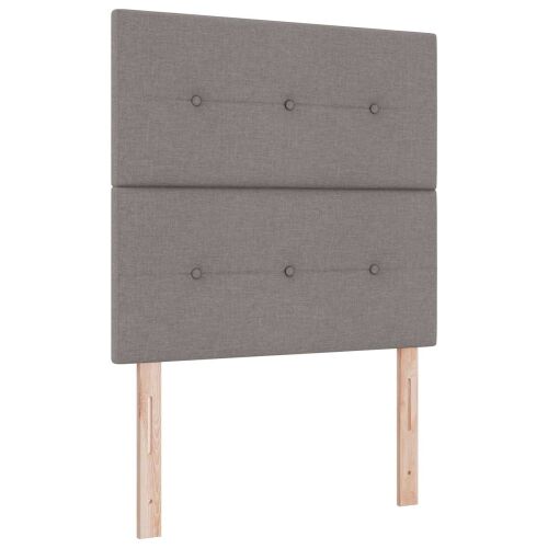 Boxspring krevet s madracem Sivosmeđa 100 x 200 cm Tkanina - Sivosmeđa 100 x 200 cm Prošiveno gumbima Cijena