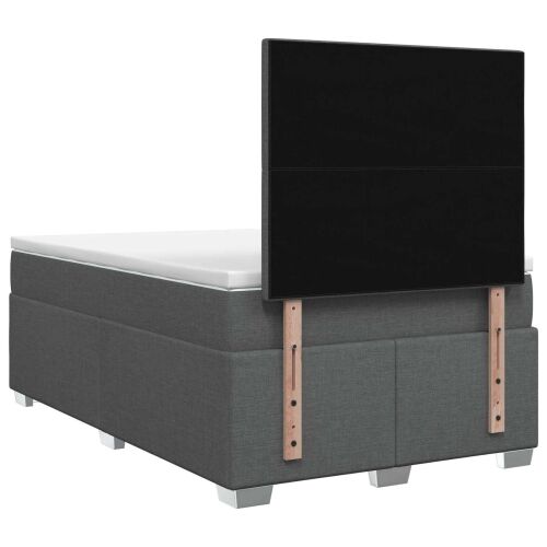 Boxspring krevet s madracem Tamnosiva 120 x 190 cm Tkanina - Tamnosiva 120 x 190 cm Prošiveno gumbima Cijena